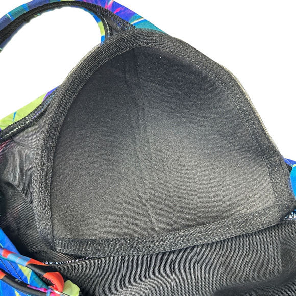 Swim Solutions Bow-Front Swim Dress Black Multicolor 60202186 Women's 10 NWT - Picture 7 of 10